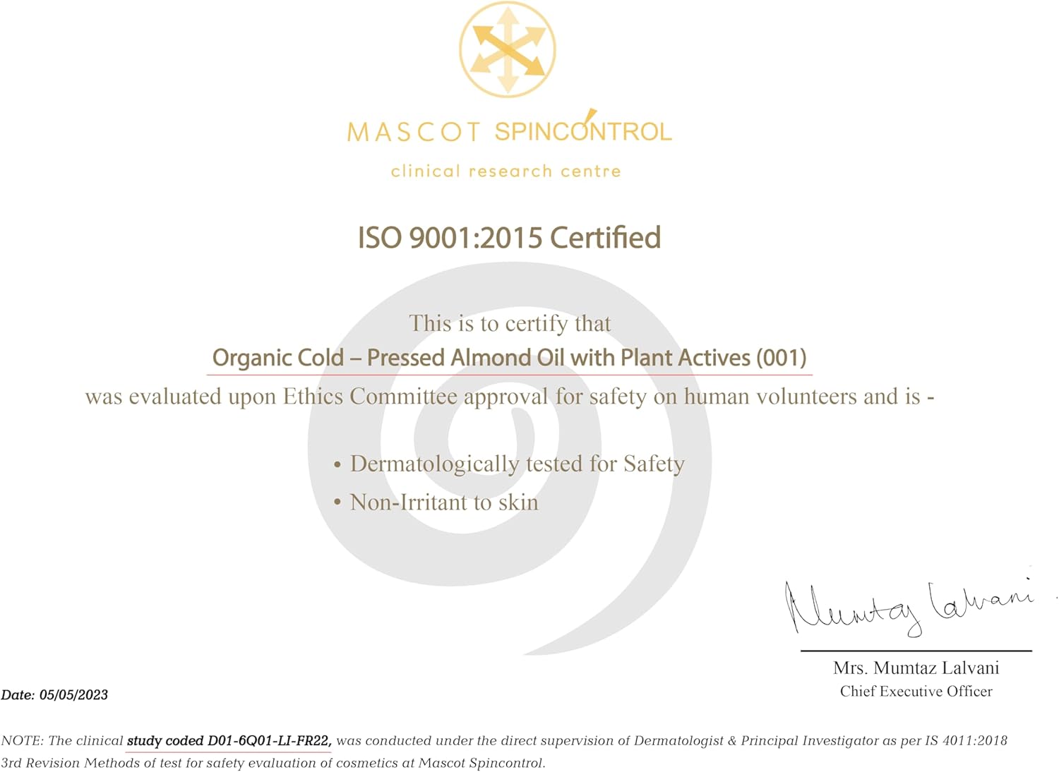 Little Rituals Sweet Almond Baby Massage Oil and Hair Oil, Cold Pressed, Certified Organic, Dermatologist Tested, 100 ML