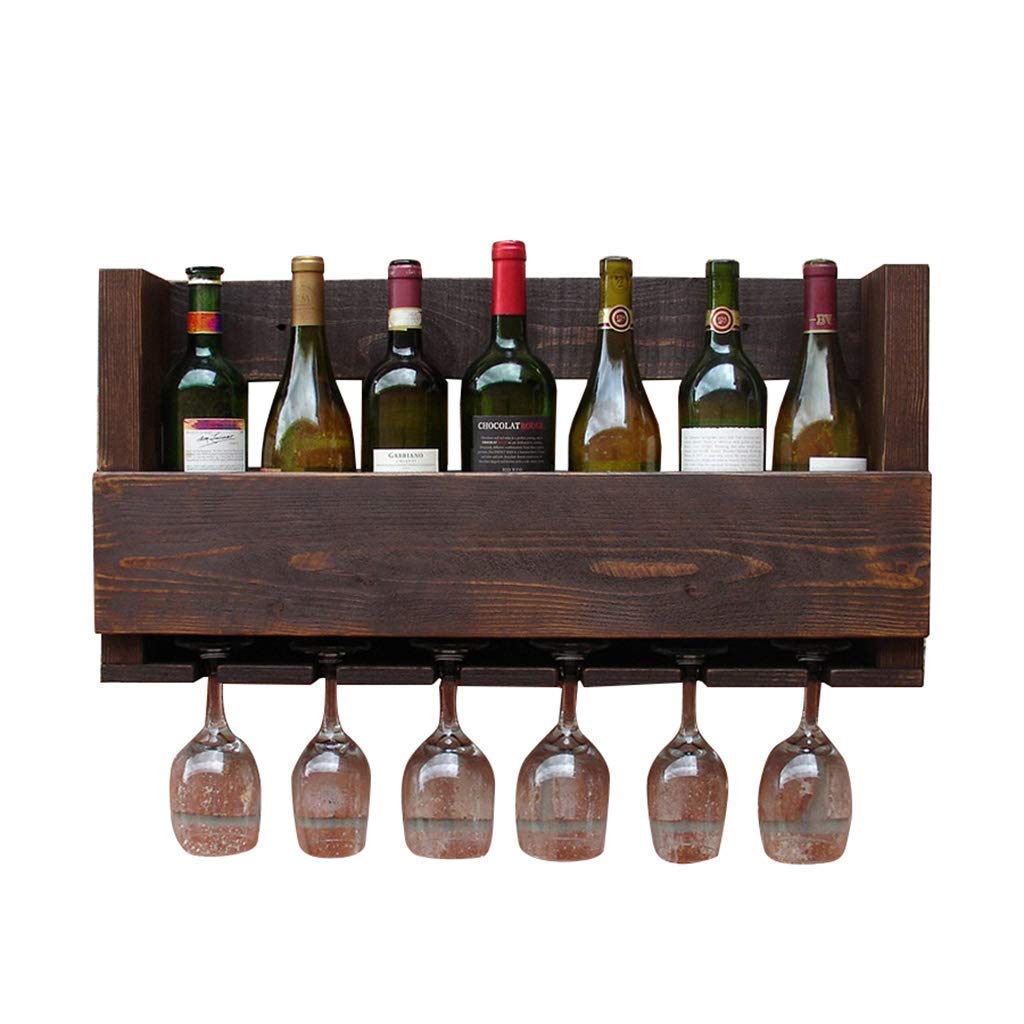 Support à vin en bois fixé au mur pour libérer vos plans de travail encombrés avec style