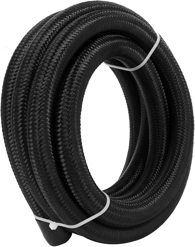 Mangueira de combustível 4AN LokoCar CPE com malha de nylon – 3,05 m preta
