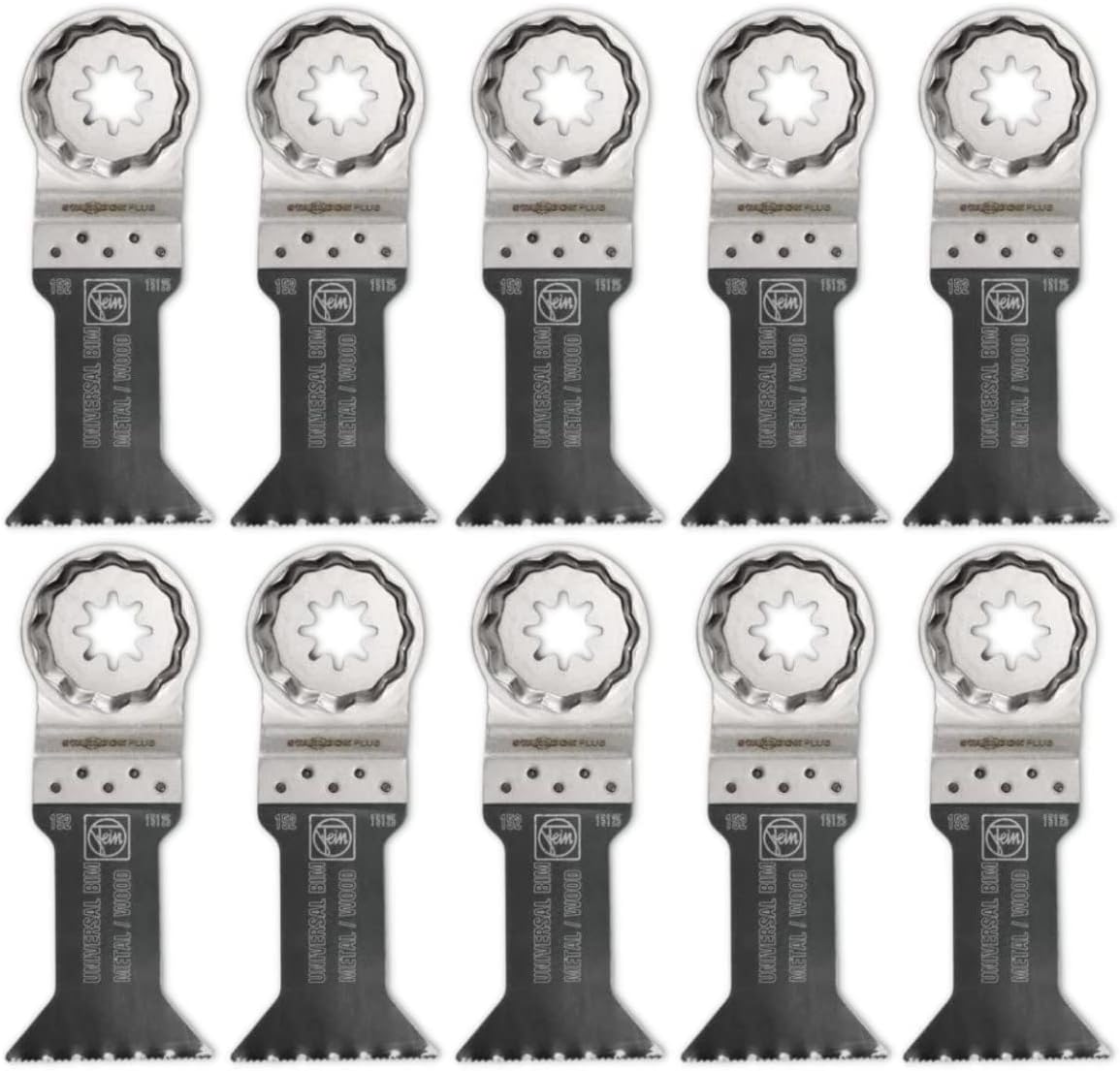 Starlock Plus E-Cut Universal Saw Blade - Precision Cutting for Wood, Drywall & Plastics, Bimetal with Wavy Universal Teeth, 1-3/4" Medium Width, 2 3/4" Length, 10-Pack - 63502152290