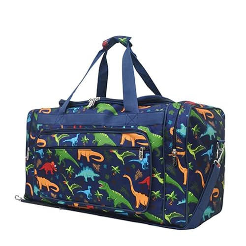 NGIL Canvas 23 inch Duffle Bag Dino World Navy