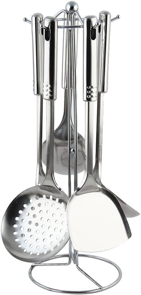 Plastic Handle Home Kitchen Cooking Kitchenware Set w Holder 5 in 1 (id: f8b dbc 15d c22 9fd