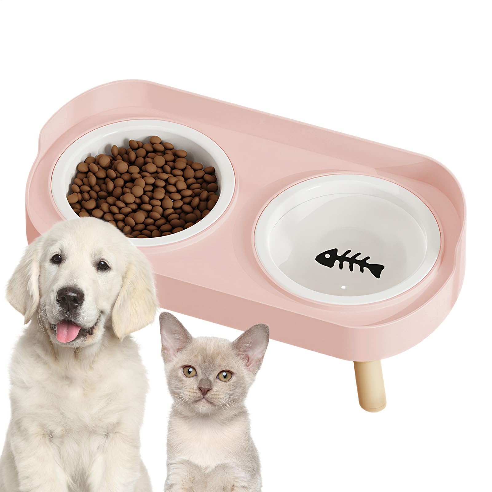 Gamelles en céramique surélevées anti-vomissement pour chiot et chaton