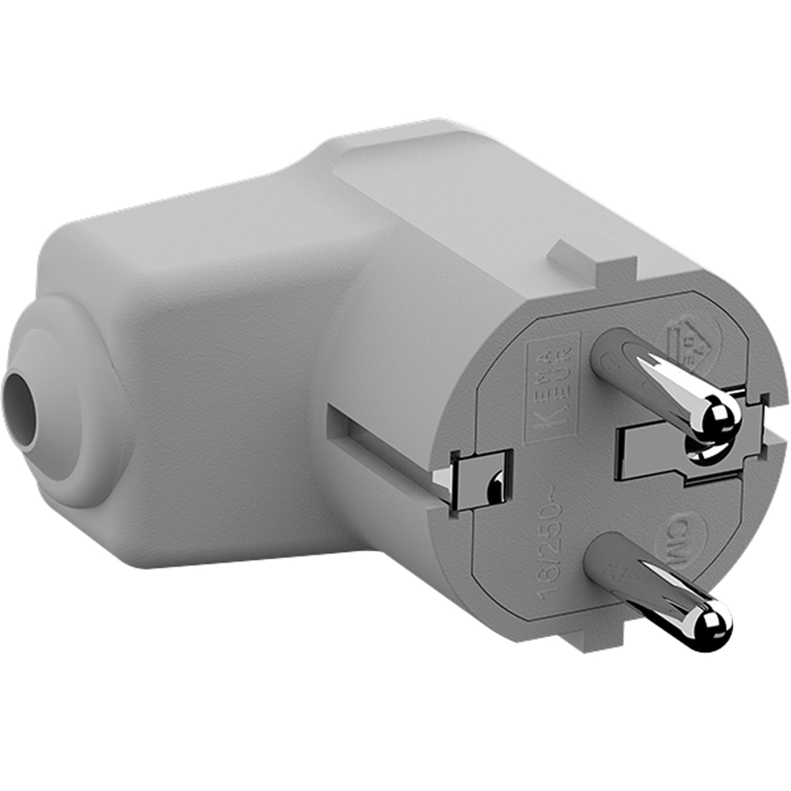 Bachmann 960.302 Earthing Contact Angle Plug Polyamide 250 V Light Grey (RAL 7035) IP20