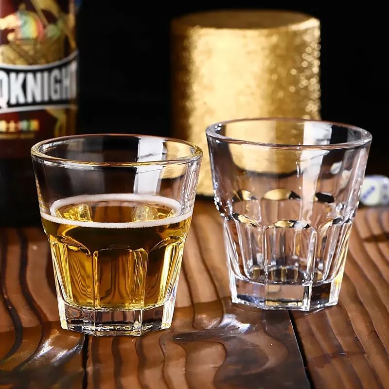 Image of bellemax Classy Shot Glass for Espressos, Spirits & Liquors,Whiskey, Vodka Shot, Tequila Shot, Wine Tasting, Cocktail Pour, Bar Accessory & Home Decor Parties Glasses Set of 6 (BR-09)
