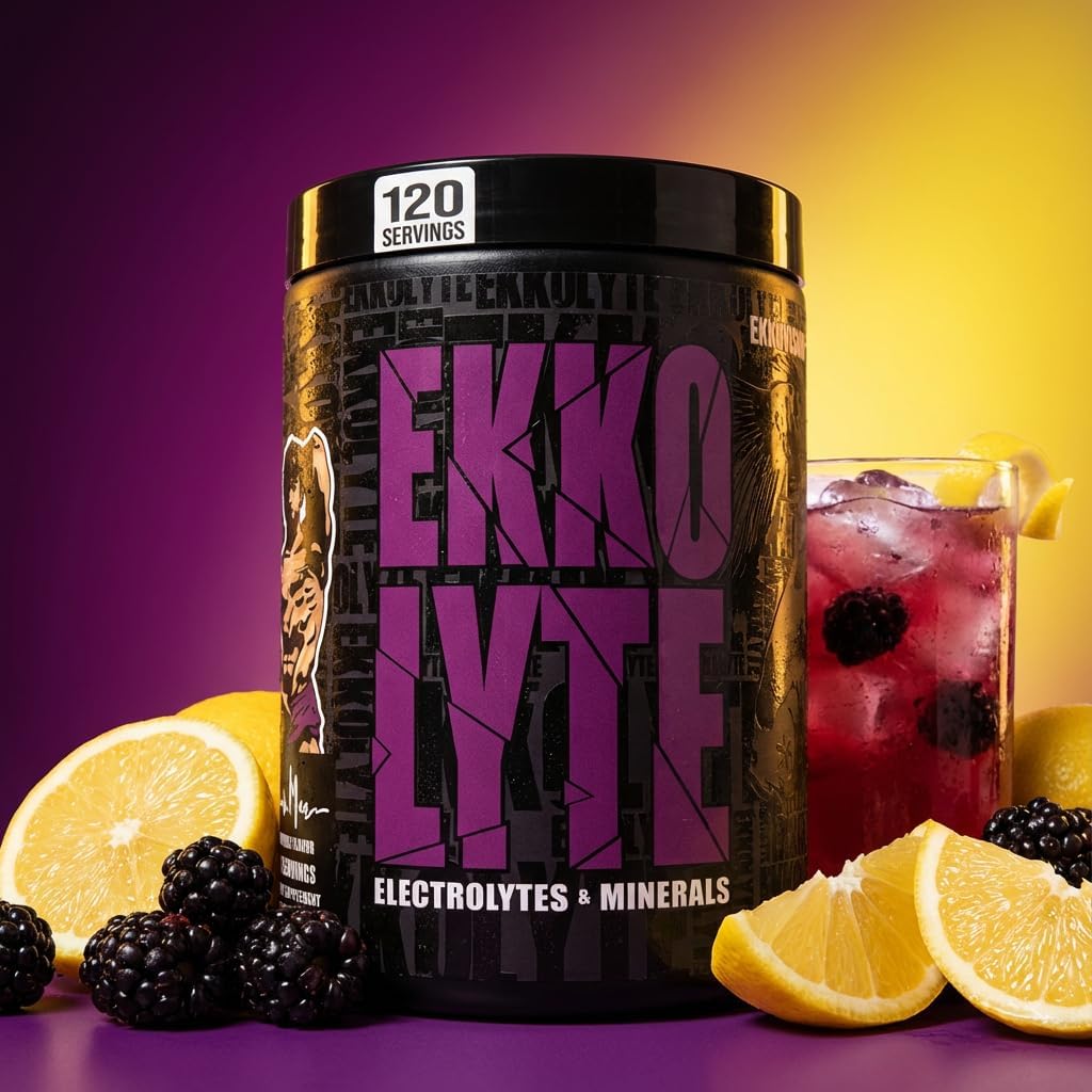 Ekkovision Ekkolyte Electrolytes & Minerals Powder, 50 MG Vitamin C & 155 MG Magnesium for Hydration Support, Essential Electrolytes for Women & Men, BlackBerry Lemonade Electrolyte Mix, 120 Servings