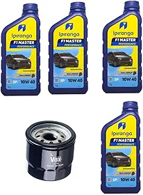 Kit troca 4 Oléos 10w40 + Filtro Sandero 1.0 16v 2007 á 2021 / Logan 1.0 16v 2007 á 2016 / Logan 1.6 16v 2018 á 2021