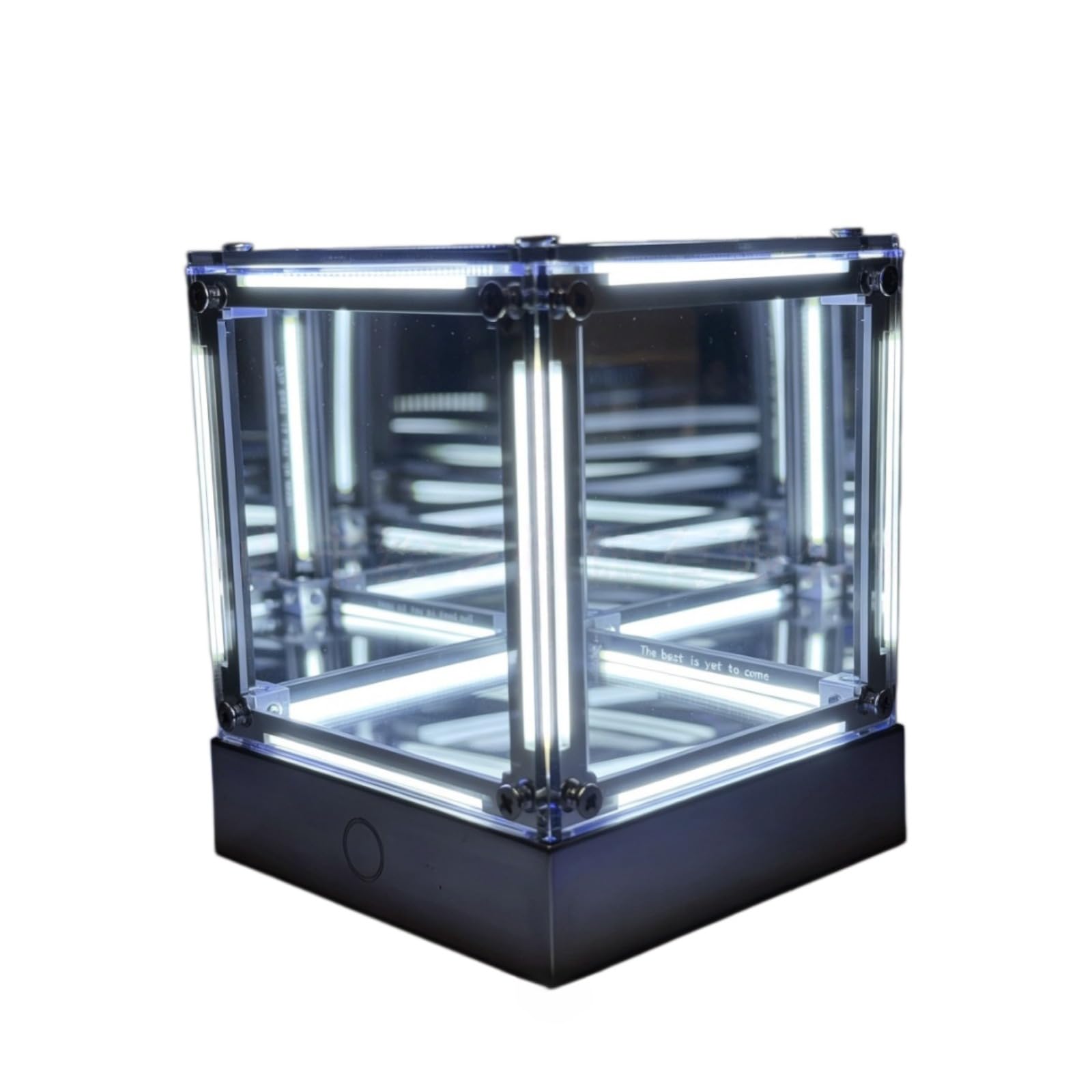 Lampada Infinity Mirror 4D Cubo Abyss Luce Notturna LED, Ricaricabile USB-C con Controllo Touch Dimmerabile, Luce Atmosfera da Scrivania Futuristica per Gaming Room Camera da Letto Comodino Regalo Gam