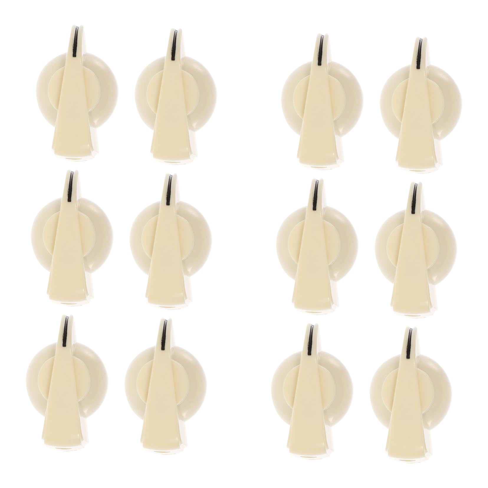HANABASS 12pcs Professional Plastic Potentiometer Control Knobs for Guitar Bass Volume Knobs Durable Replacement Accessories for Electric Instruments Easy to Install