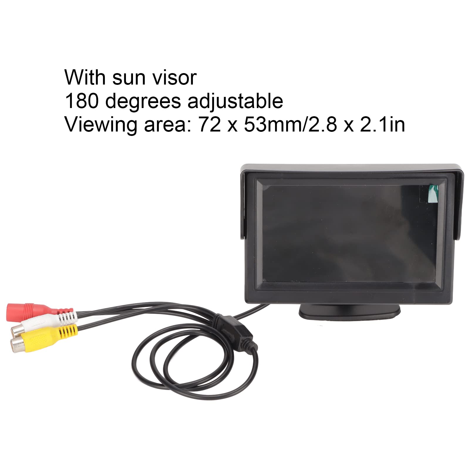 Monitor z kamerą cofania z ekranem LCD, regulowany wodoodporny monitor samochodowy 16: 9 do SUV-a;