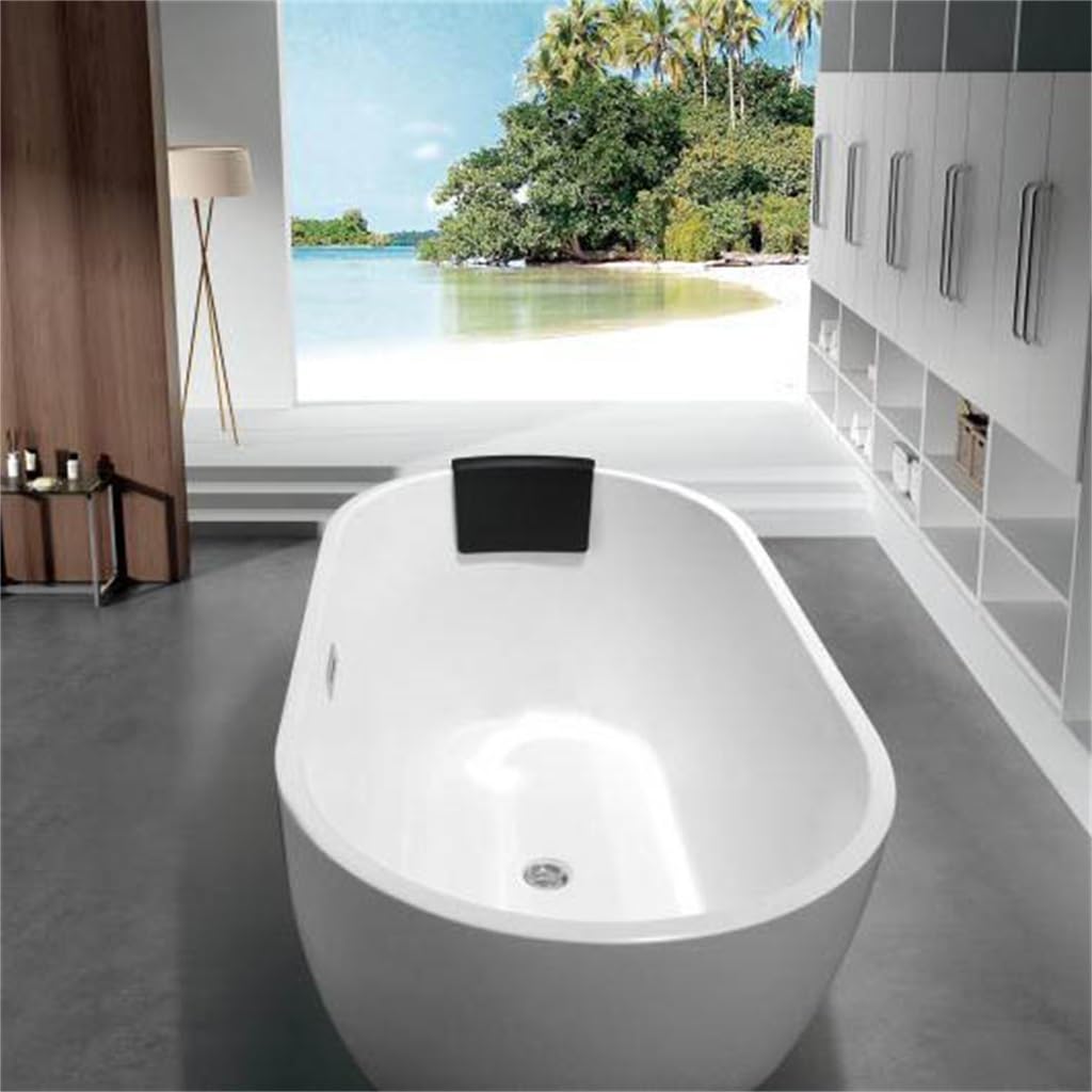 Cuscino da Bagno in Schiuma PU, da Indossare nella Vasca da Bagno, for Massaggio, Cuscino da Bagno ad Alto Rimbalzo con Ventosa, Cuscino da Bagno