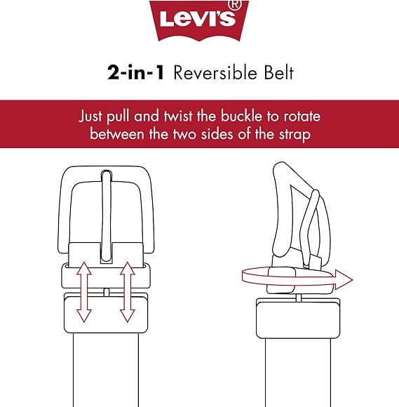 Levi's Men's Reversible Casual Jeans Belt