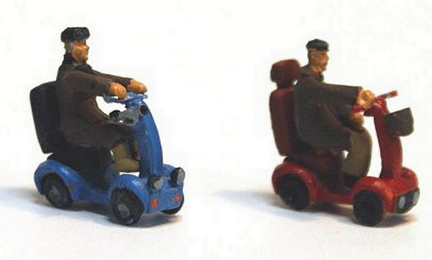 Langley Models 2 Mobility Scooters + disabled figures OO Scale 1:76 UNPAINTED Kit F276