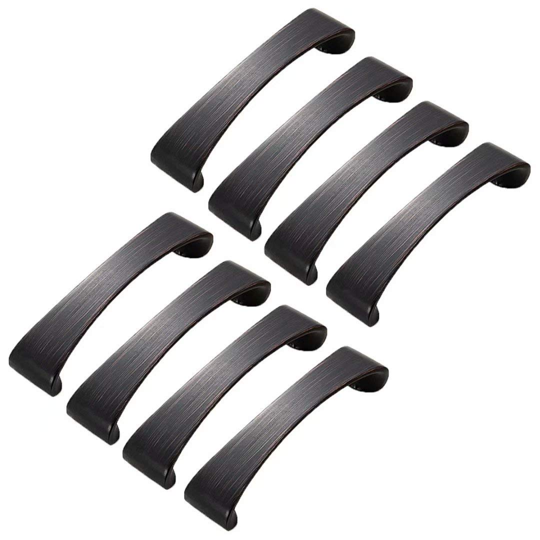 NLQCSXWEP Zinc Alloy Cabinet Bow Handle, 8 Pcs Black Red Zinc Alloy Cabinet Drawer Pull Handles with Hole Distances 96-192mm(Hole Distance:96mm)