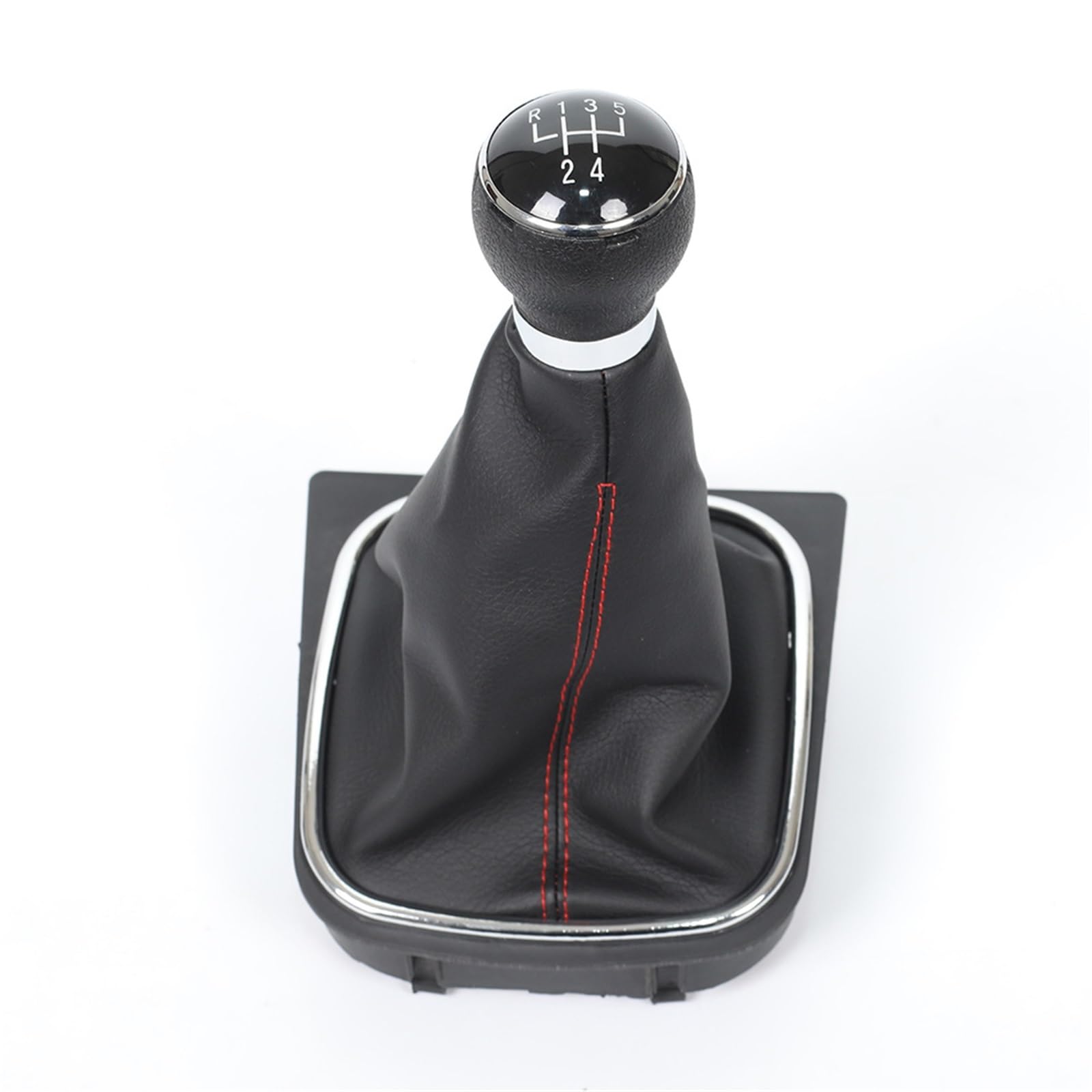 AMYALIN Car Gear Shift Knob for VW for Golf 6 MK5 MK6 Manual Transmission Shift Knob Head Rod Vehicle Replacement Parts(Red,for 5 Speed)