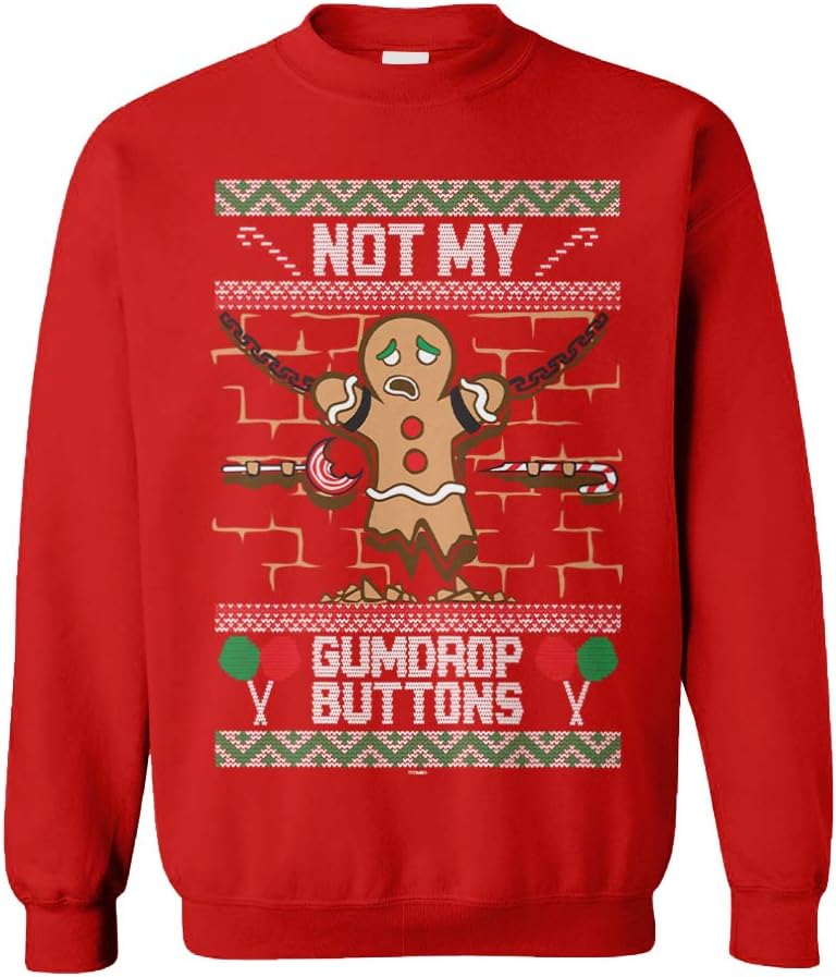 Not My Gumdrop Buttons - Funny Gingerbread Man Unisex Crewneck Sweatshirt