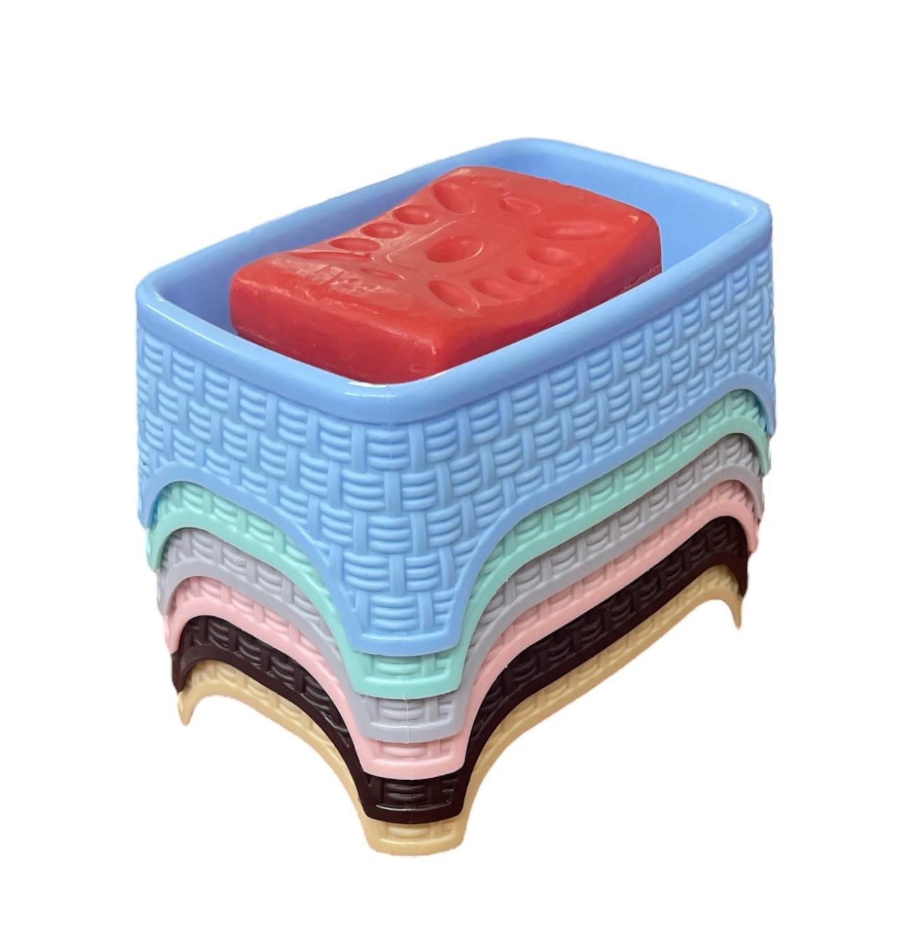 CSM® Soap Case Soap Dish(CAMAYSOAPC-3) Soap Holder for Bathroom Kitchen Sink - Set of 6