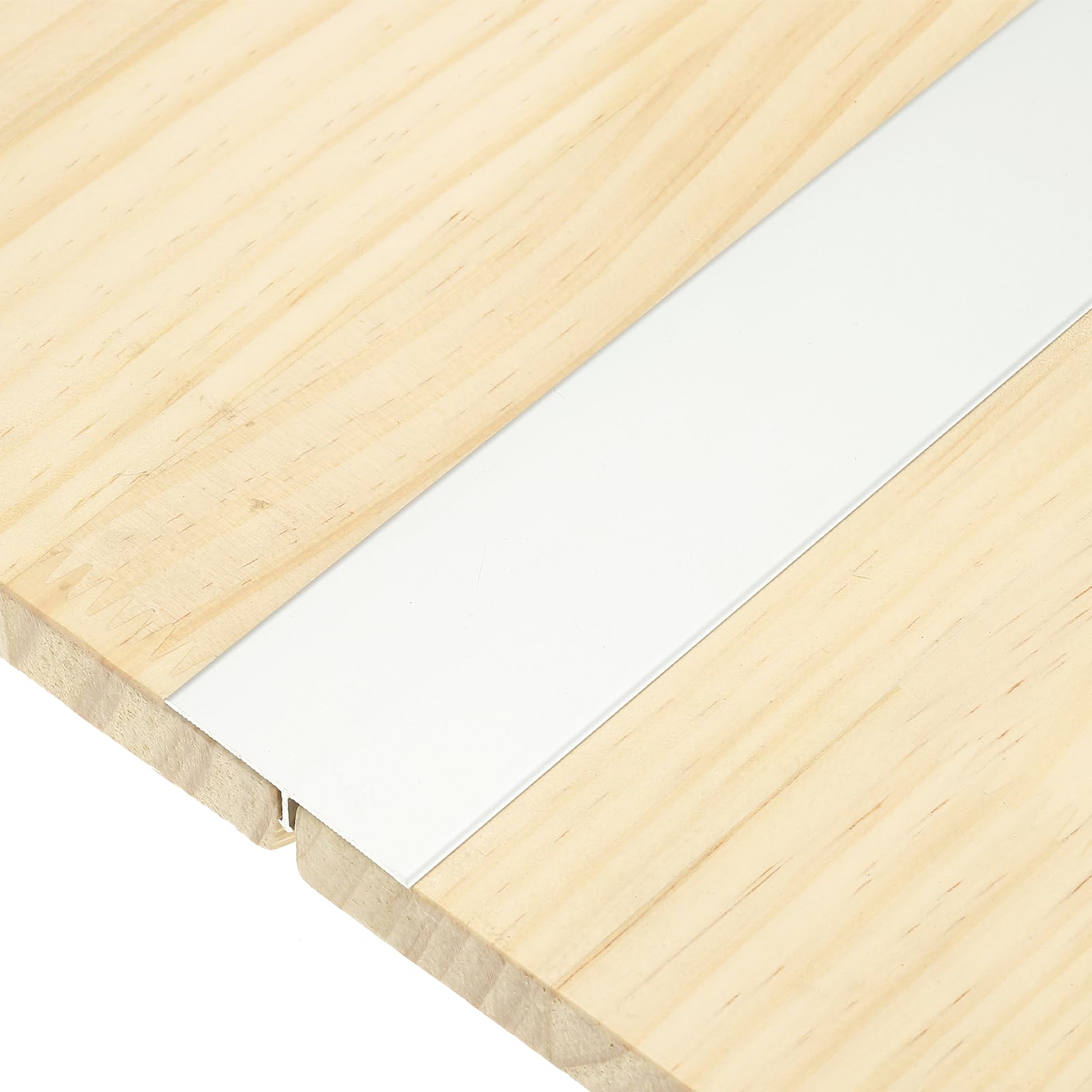 sourcing map 3Pcs T-Molding Transition Strips, 0.9m x 40mm (L x W) Aluminium Alloy Floor Flat Divider Strip Vinyl Flooring Edging Trim for Floor Gaps Doorways, Matte Silver