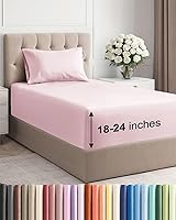 Vista 48 de Juego de sábanas Queen de bolsillo extra profundo, sábanas transpirables y refrescantes de 4 piezas, juego de sábanas de lujo de hotel, ultra suave