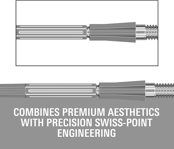 Target Darts Elysian Archetype 43 Suisse Point | Lot de 3 Embouts | 30MM/35MM/42MM – Or/Argent/Noir | Changement de Pointes de Fléchettes, Points Swiss Storm, Accessoires Professionnels pour Fléchette - 4