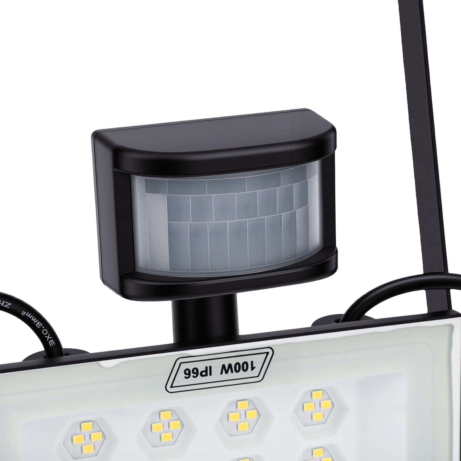 ZJchao LED Flood Light 100W 15000lm IP66 Zmierzch do Świtu PIR