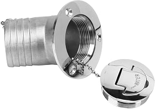 Boat Deck Filler 45° 316 Stainless Steel 38mm Hinged Filling Lid with Keyless for Marine Shuttle (#4)