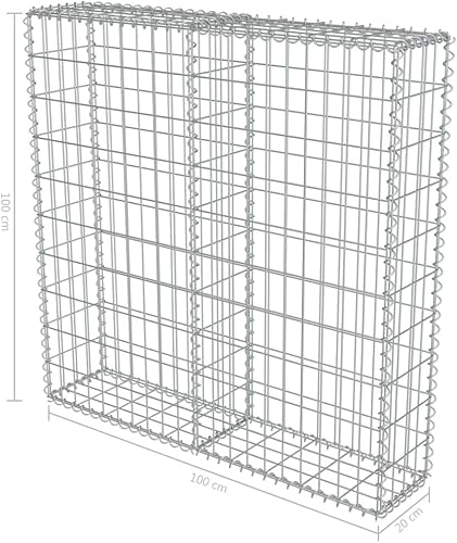 Miniatura 6 de Tidyard Gabion - Cesta decorativa de malla decorativa con cubiertas de alambre de acero galvanizado, para jardín, patio trasero, paisaje al aire