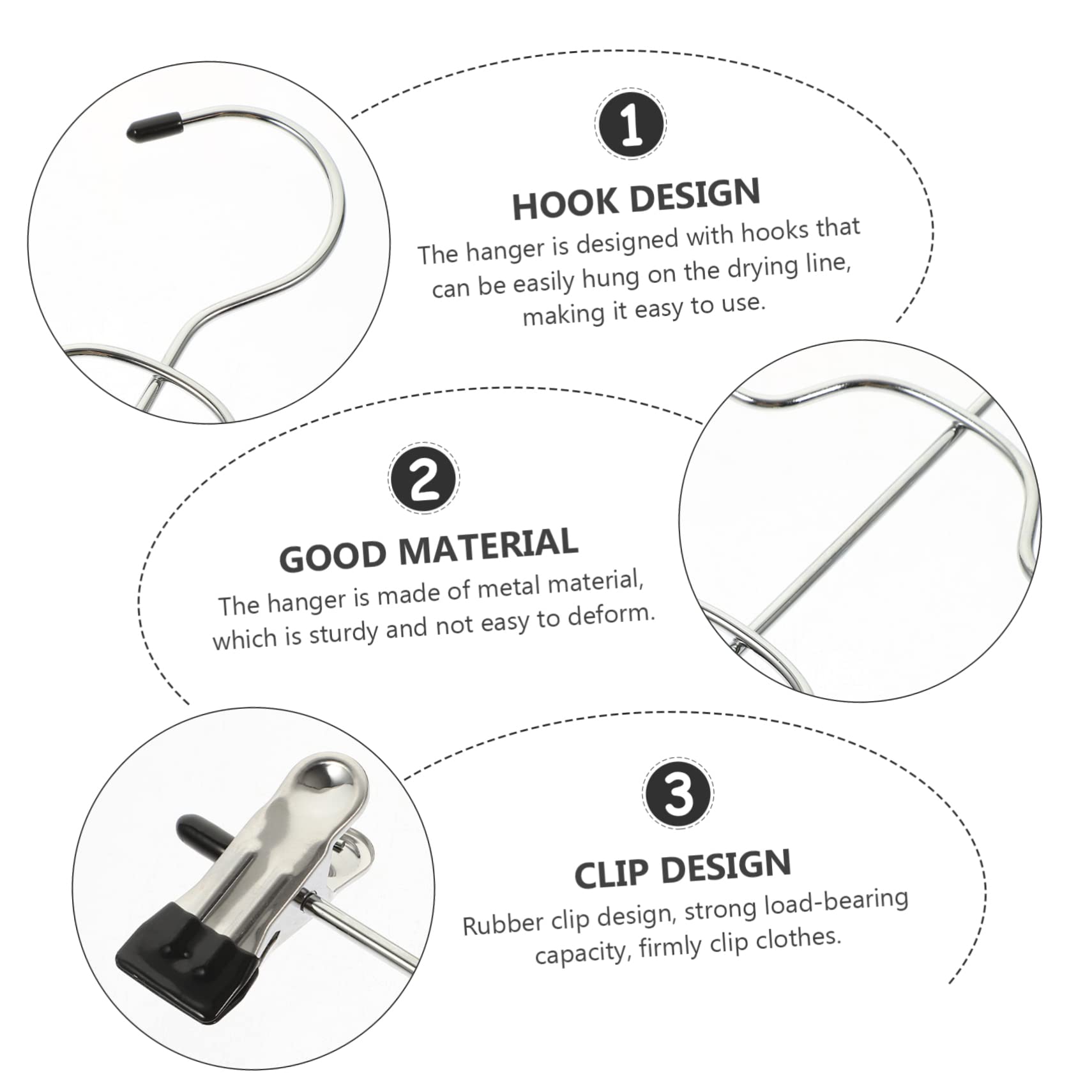 Healifty Multi Metal Pants Hanger with Clips Space Saving Clothes Rack for Jeans Skirts Trousers and Scarves Design with Strong Bearing Capacity for Closet