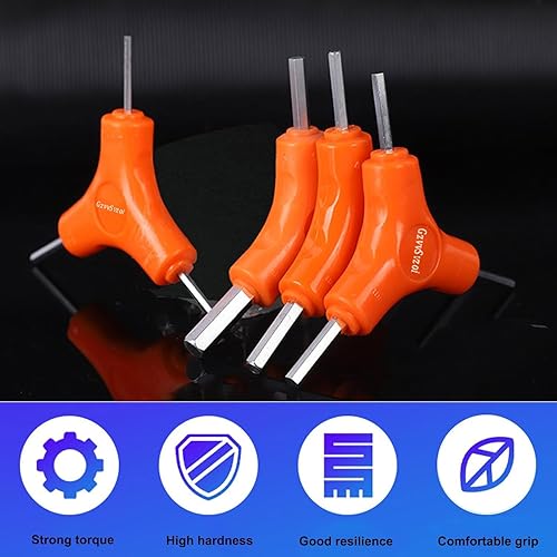 Miniatura 6 de Llave hexagonal para bicicleta, 3 vías Y Allen, llave dinamométrica para bicicleta, herramienta de reparación de ciclismo hexagonal interna (tamaño