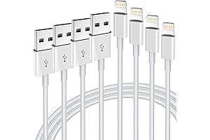 4-Pack Fast Charging Lightning Cables Certified Lightning to USB-A [3/3/6/6FT] Compatible with iPhone 12/12 PRO/MAX/11/11PRO/XS/MAX/XR/X/8/7
