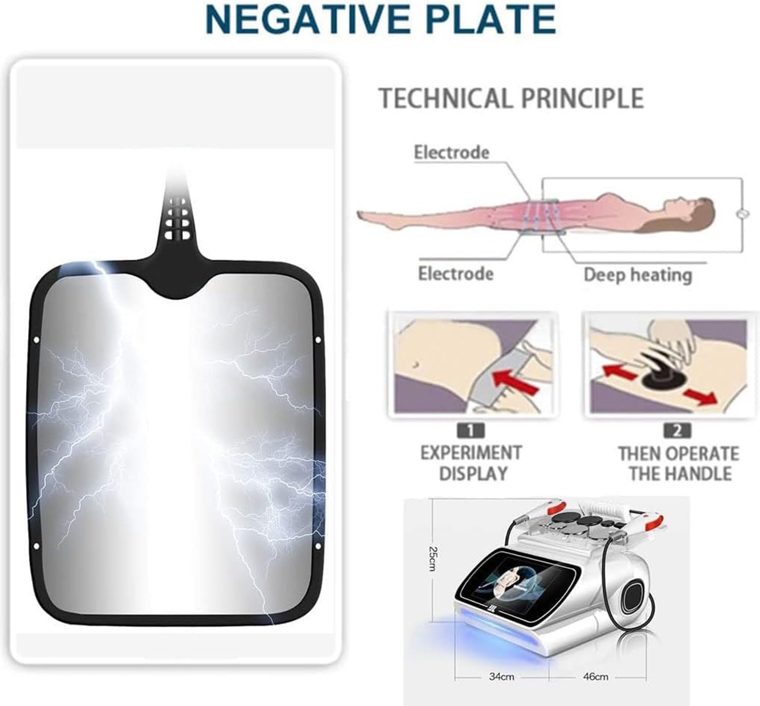 Appareil De Thérapie Tecar Portable Pour Les Douleurs Corporelles, Machine D'amincissement Du Corps Par Diathermie Ret Cet, Machine De Raffermissement De La Peau 448k