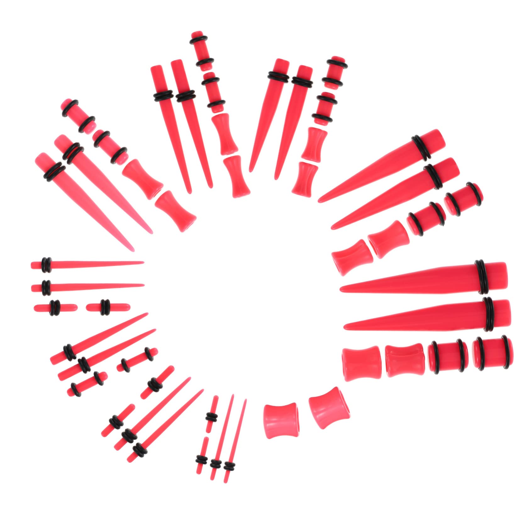 BESPORTBLE Safe Ear Piercing Jewelry 48pcs Acrylic Ear Gauges Perfect Gauge Kit and Decorations