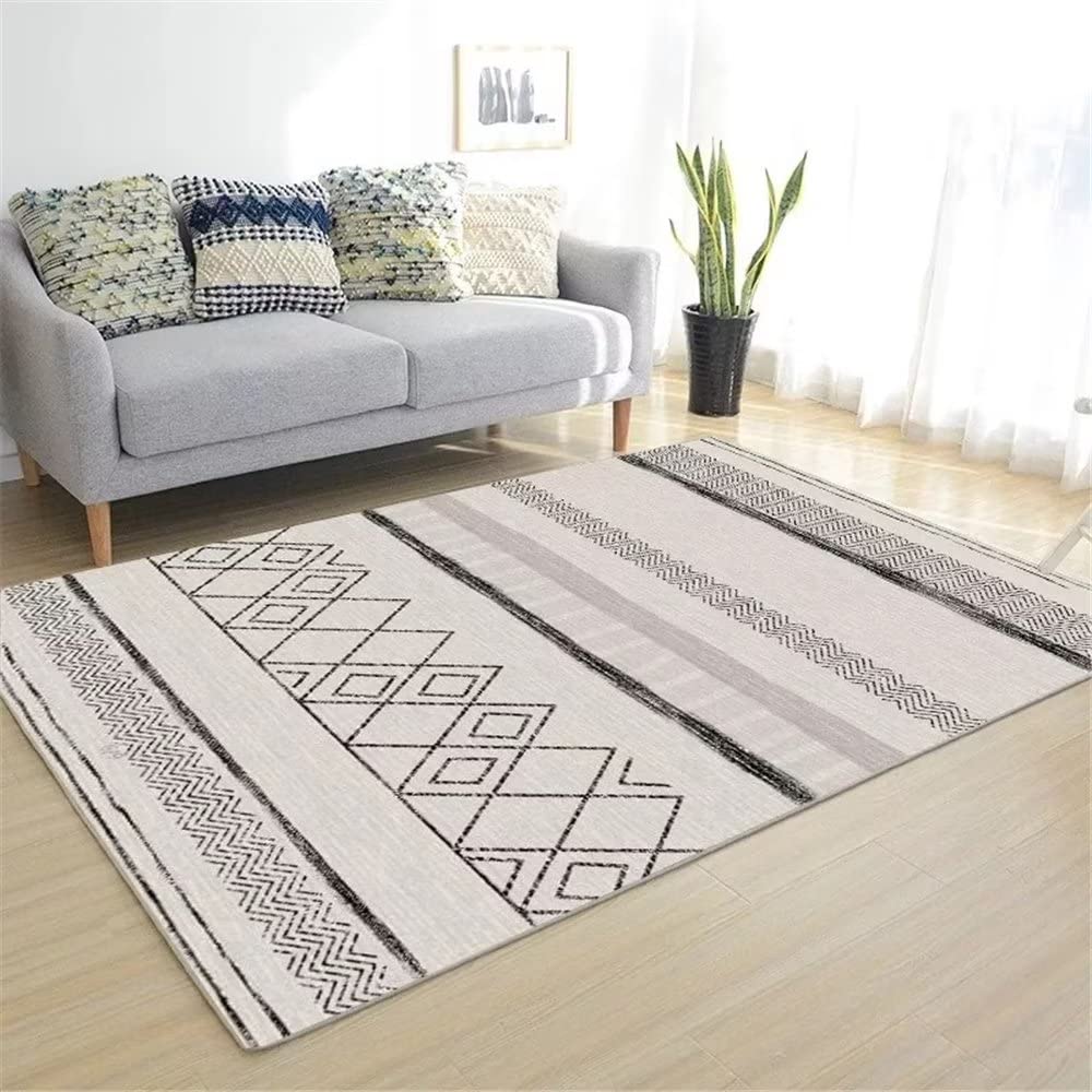 Tapis gris vintage et carpette de chambre résistant pour enfant