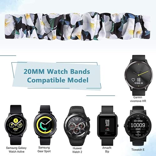 Miniatura 2 de Paquete de 10 bandas elásticas de repuesto de 0.78 pulgadas, compatibles con modelos de Samsung Galaxy Watch (4 Classic de 1.654 pulgadas1.811