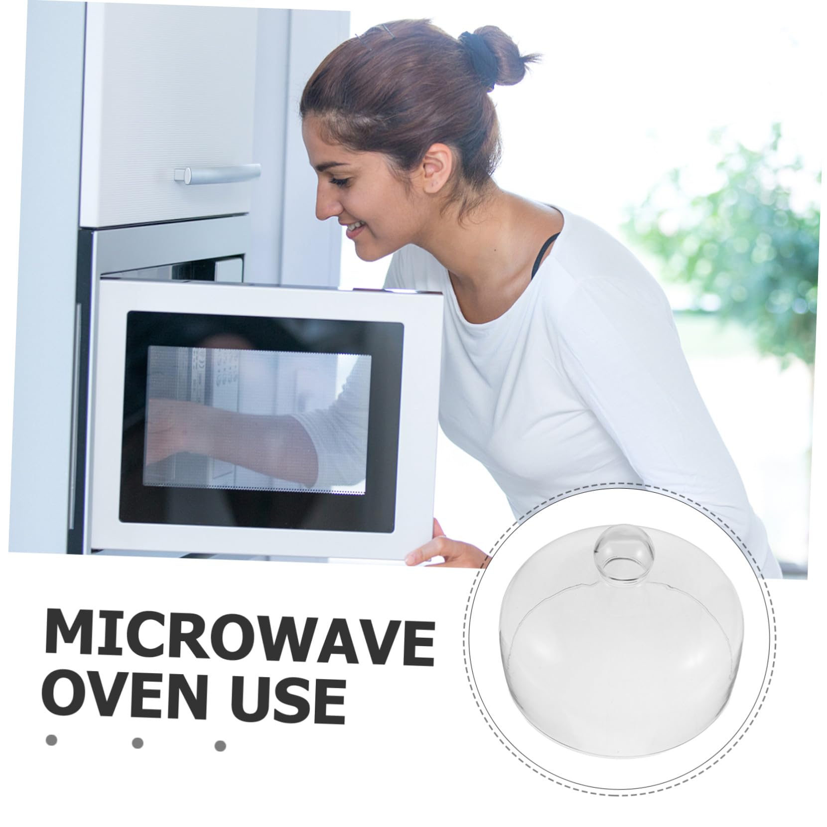 TOYANDONA Mikrowellen Spritzschutz aus Glas Mikrowellen Abdeckung Glas Transparente für Lebensmittel Hitzebeständig für Küche und Meal Prep