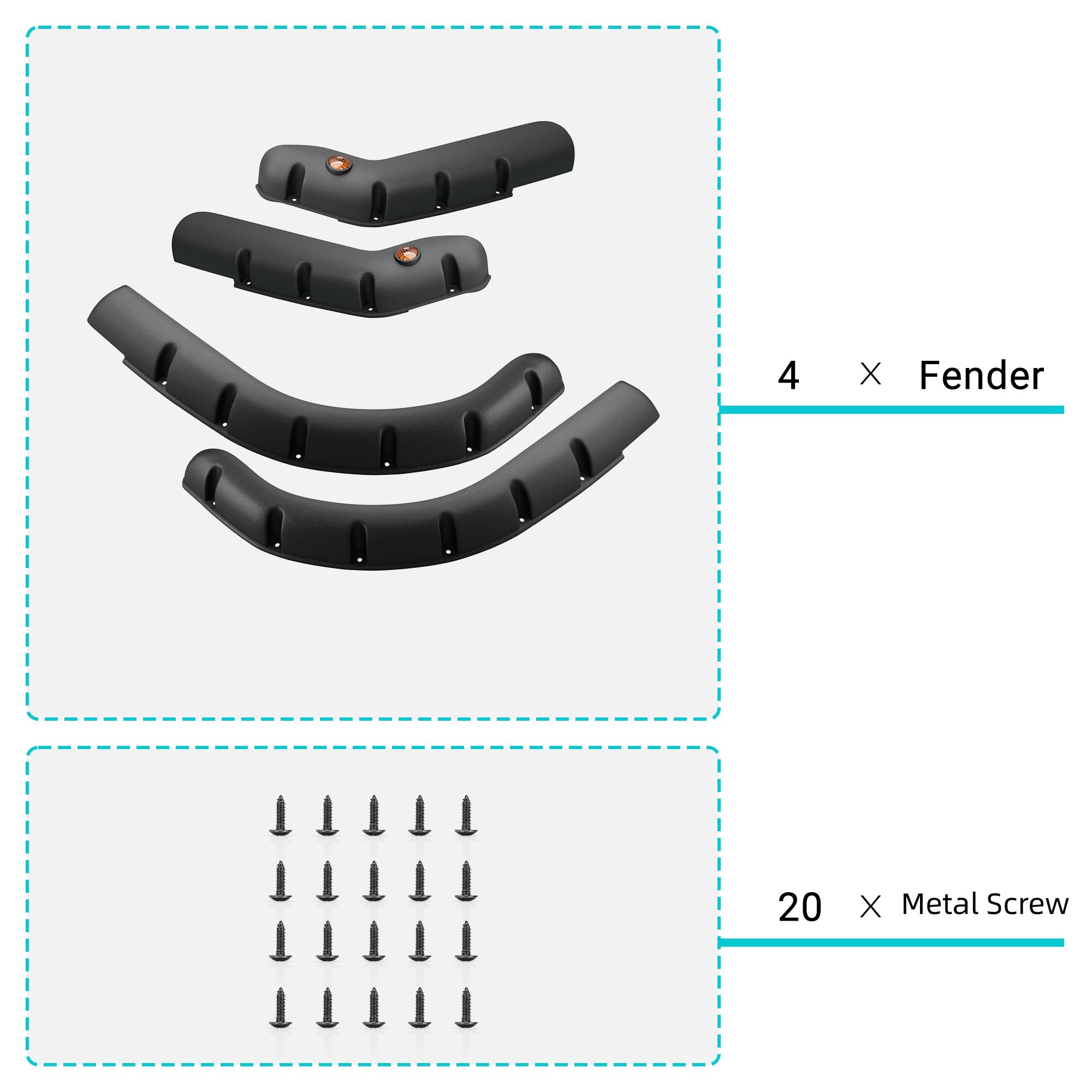 10L0L Golf Cart Standard Fender Flares Front and Rear for EZGO TXT 1998 ...