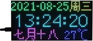 RGB Full-Color Multi-Features Digital Clock for Raspberry Pi Pico with 6432 RGB Matrix, Accurate RTC @XYGStudy Pico-RGB-Matrix-P3-64x32