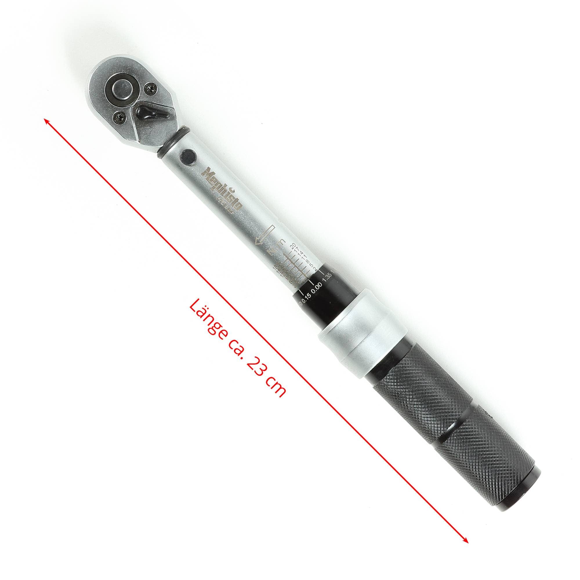 Mephisto Pro-Line zestaw kluczy dynamometrycznych do roweru i motocykla – zakres pomiarowy 2-20 Nm – narzędzie precyzyjne z gniazdem sześciokątnym, Torx i innymi bitami, kolor rękojeści/głowicy: