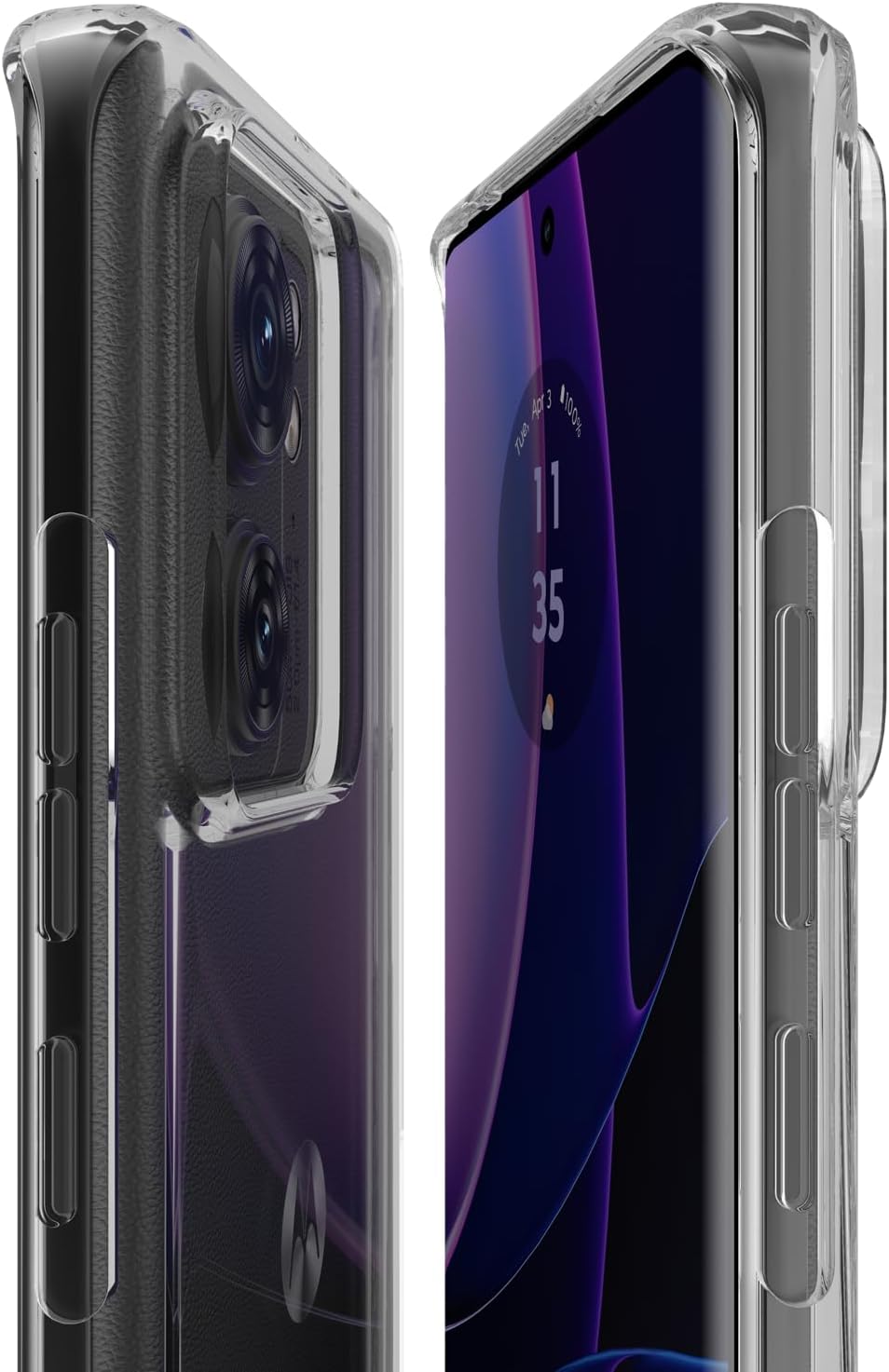 Motorola Edge 2023 Power and Protection Bundle - Clear Protective Case + TurboPower 68W Charger