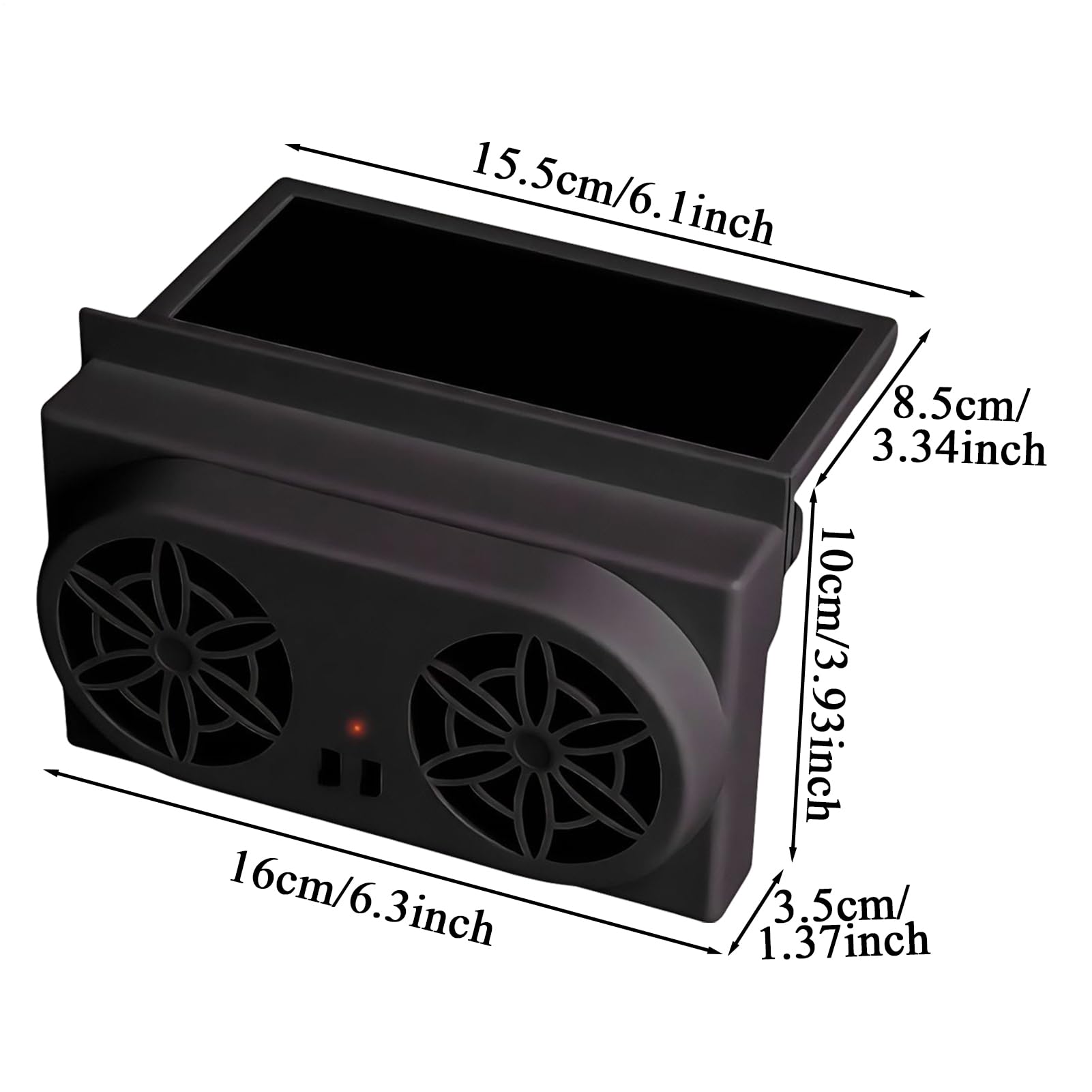 Générique Ventilateur Solaire Voiture, Ventilateur D'échappement Solaire pour Fenêtre de Voiture, Aeration Fenetre, Refroidissement Automatique Voitures pour SUV, RV, Été, Camion