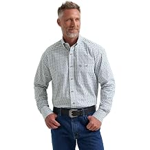 Wrangler Men's George Strait Teal Geometric Print Shirt