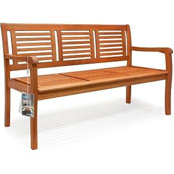 Deuba Bologna Garden Bench FSC Certified Eucalyptus Wood