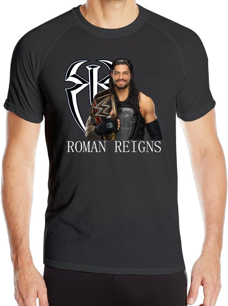 Men's Roman Reigns Quick Drying Short Sleeve Sport T-Shirt Black