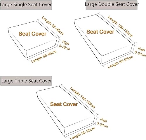 Miniatura 3 de ele ELEOPTION Fundas elásticas para sofá modular, fundas elásticas para sofá en forma de L, protector de muebles para sala de estar (longitud 31-39