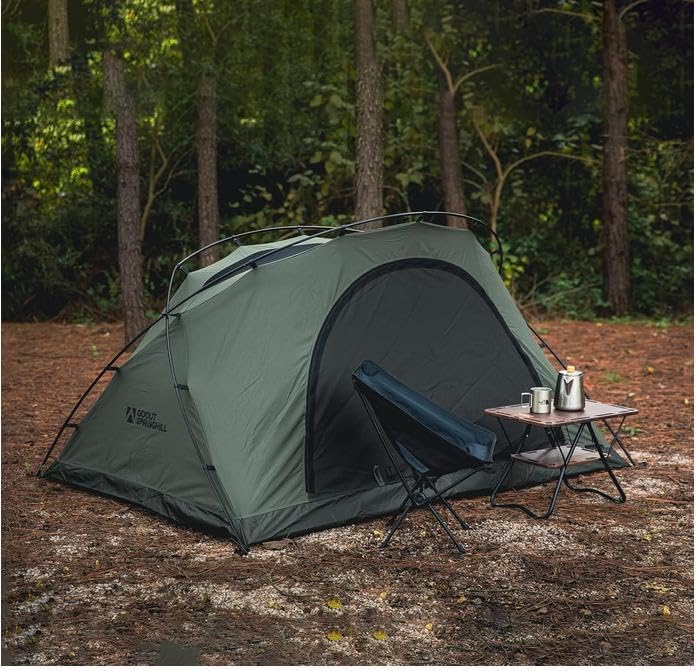 新品　springhill 天窓付き シェルターテント 2人用 グリーン 新品 springhill 天窓付き シェルターテント 2人用 グリーン