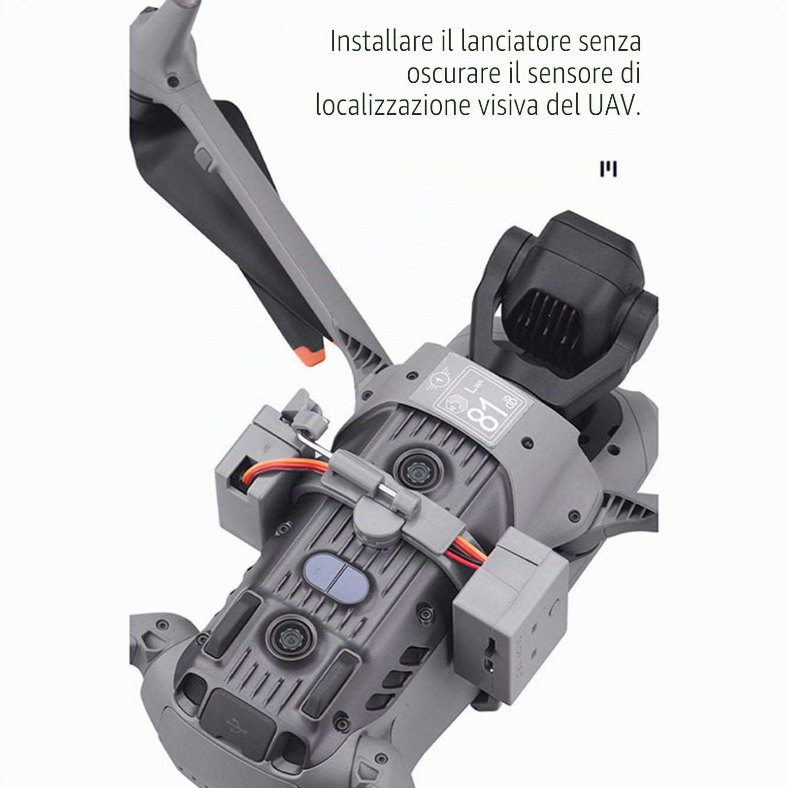 Sistema Airdrop per drone + Carrelli di atterraggio per DJI Air 3 - Lanciatore di carico utile - Trasporto - Dispositivo di sblocco - Dispositivo di caduta - Gambe estese
