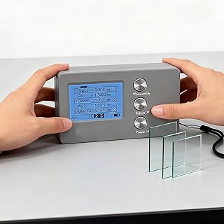 Digital Glass Thickness Meter Gauge Tester for Insulated Laminated Double Triple Pane Glass Air Space Thickness Single Side Measurement