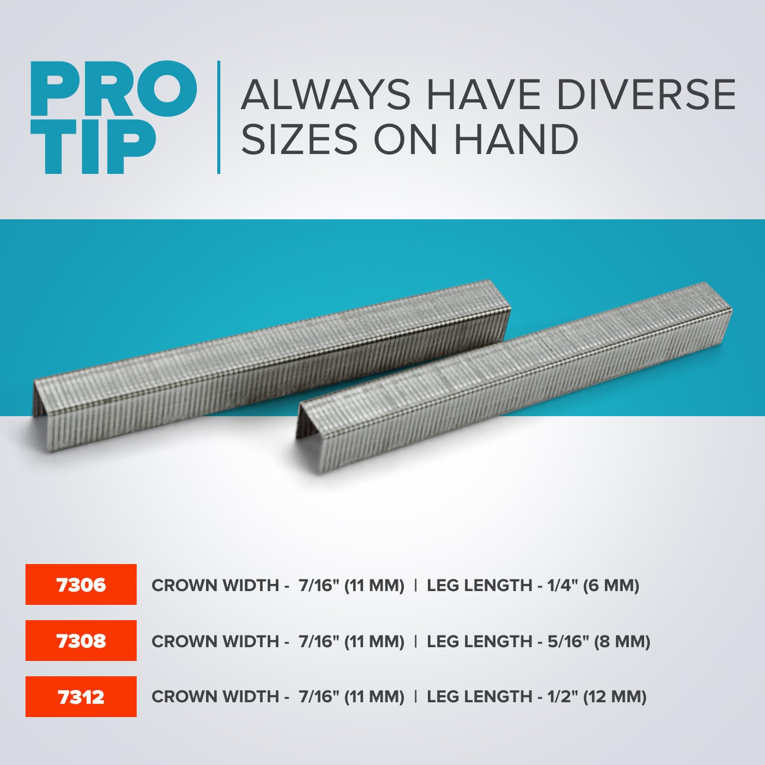 Grapas resistentes para alicates de grapado HSP-12, 7/16 x 1/12 x 0.04 pulgadas (5 cajas, 25000 piezas) - Grapas industriales duraderas y resistentes - Caja de grapas de acero inoxidable galvanizado