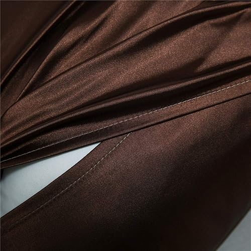 Miniatura 8 de Juego de 2 fundas de almohada sedosas de satén para el cabello, fundas de almohada gris oscuro con cierre de sobre, frescas y fáciles de lavar,