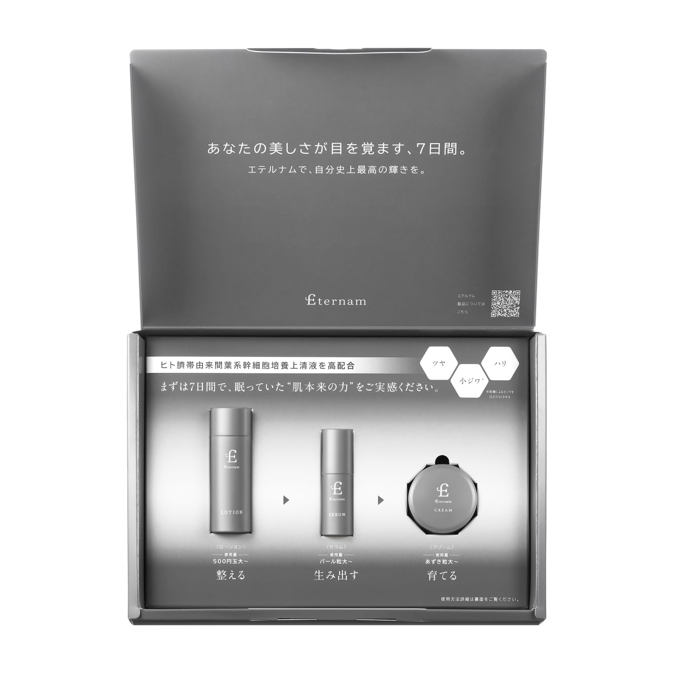 エテルナムBC 化粧水美容液クリームセット 4点セット Amazon.co.jp: 【再生医療発想】エテルナム トライアルセット 7日分